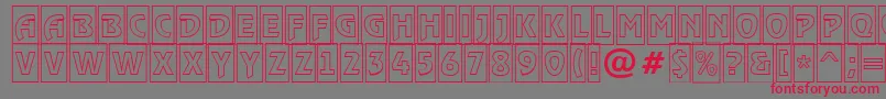 RewindertitulcmotlRegular Font – Red Fonts on Gray Background