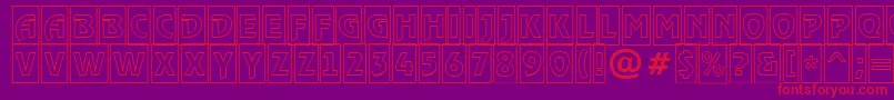 RewindertitulcmotlRegular Font – Red Fonts on Purple Background