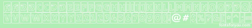 RewindertitulcmotlRegular Font – White Fonts on Green Background