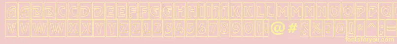RewindertitulcmotlRegular Font – Yellow Fonts on Pink Background