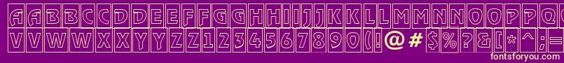 RewindertitulcmotlRegular Font – Yellow Fonts on Purple Background