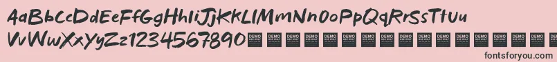 BadHabitsDemo Font – Black Fonts on Pink Background