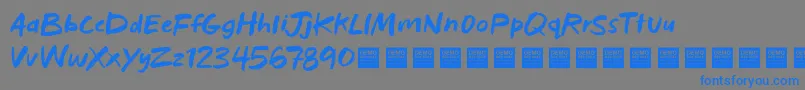 BadHabitsDemo-Schriftart – Blaue Schriften auf grauem Hintergrund