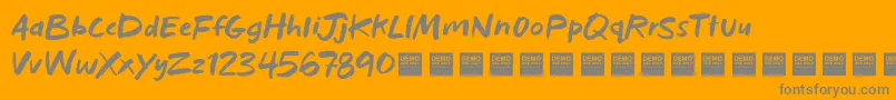 BadHabitsDemo Font – Gray Fonts on Orange Background