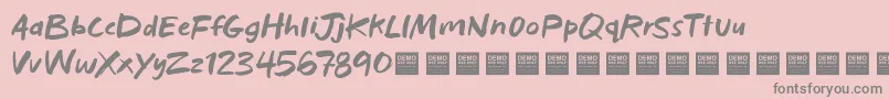 BadHabitsDemo Font – Gray Fonts on Pink Background