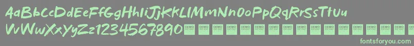 fuente BadHabitsDemo – Fuentes Verdes Sobre Fondo Gris