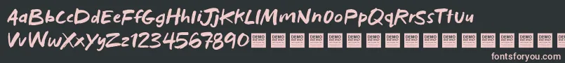 fuente BadHabitsDemo – Fuentes Rosadas Sobre Fondo Negro