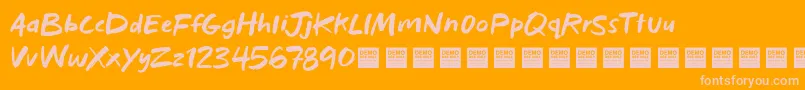 BadHabitsDemo Font – Pink Fonts on Orange Background