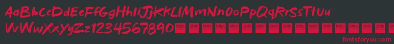 BadHabitsDemo Font – Red Fonts on Black Background