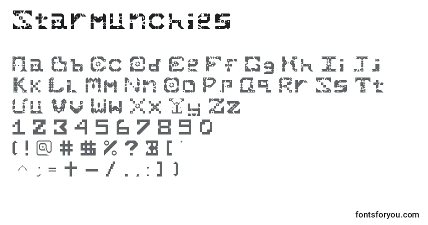 Шрифт Starmunchies – алфавит, цифры, специальные символы