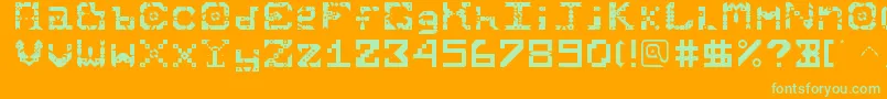 Starmunchies Font – Green Fonts on Orange Background