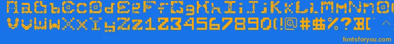 Starmunchies Font – Orange Fonts on Blue Background