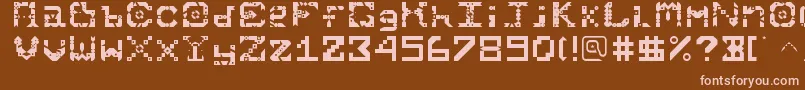 Starmunchies Font – Pink Fonts on Brown Background