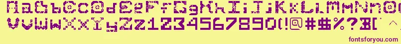 Starmunchies Font – Purple Fonts on Yellow Background