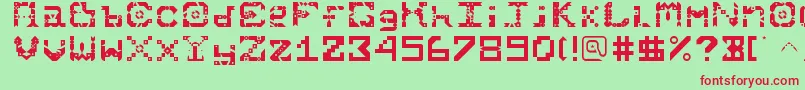 Starmunchies Font – Red Fonts on Green Background