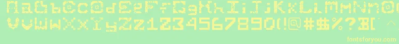 Starmunchies Font – Yellow Fonts on Green Background