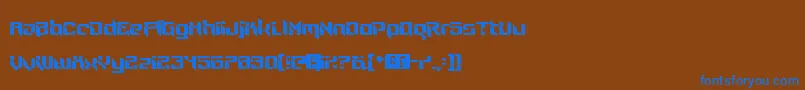 Czcionka NinjaThing – niebieskie czcionki na brązowym tle