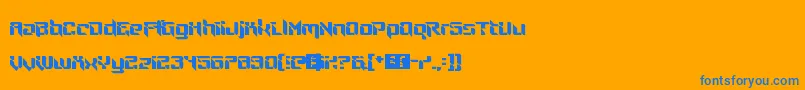 NinjaThing Font – Blue Fonts on Orange Background