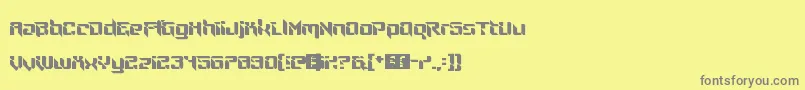 フォントNinjaThing – 黄色の背景に灰色の文字