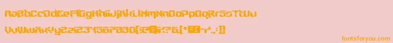 NinjaThing Font – Orange Fonts on Pink Background