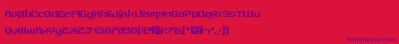 NinjaThing Font – Purple Fonts on Red Background