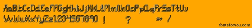 fuente ChiptunesBold – Fuentes Negras Sobre Fondo Naranja