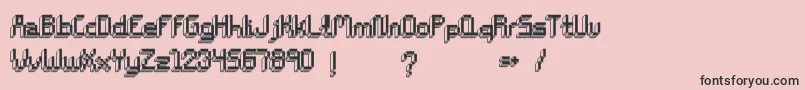 フォントChiptunesBold – ピンクの背景に黒い文字