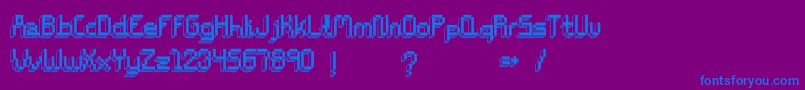 ChiptunesBold Font – Blue Fonts on Purple Background