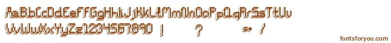 フォントChiptunesBold – 白い背景に茶色のフォント