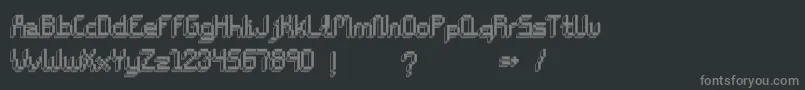 Czcionka ChiptunesBold – szare czcionki na czarnym tle