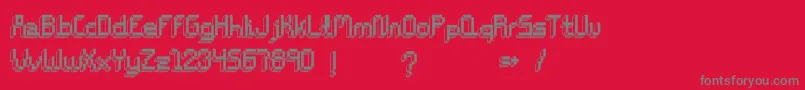 ChiptunesBold Font – Gray Fonts on Red Background