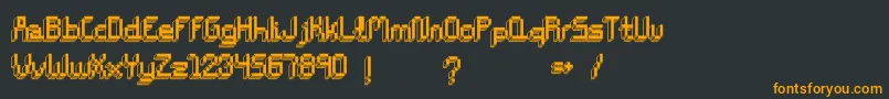 フォントChiptunesBold – 黒い背景にオレンジの文字