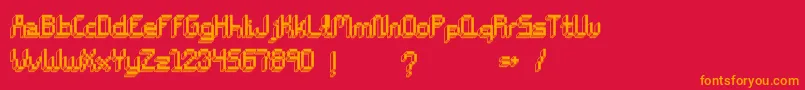 fuente ChiptunesBold – Fuentes Naranjas Sobre Fondo Rojo
