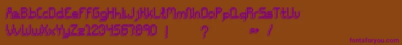 Шрифт ChiptunesBold – фиолетовые шрифты на коричневом фоне
