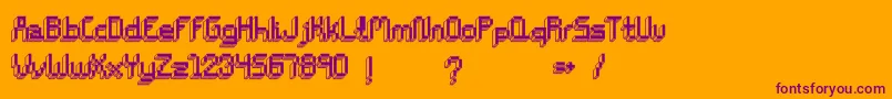 Police ChiptunesBold – polices violettes sur fond orange