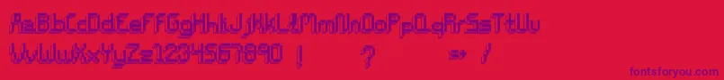 Шрифт ChiptunesBold – фиолетовые шрифты на красном фоне