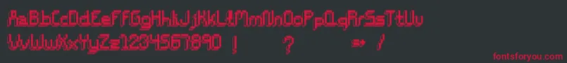ChiptunesBold Font – Red Fonts on Black Background