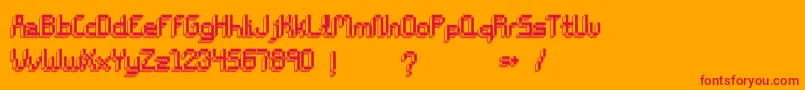ChiptunesBold Font – Red Fonts on Orange Background