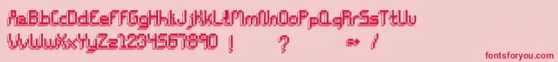 ChiptunesBold Font – Red Fonts on Pink Background