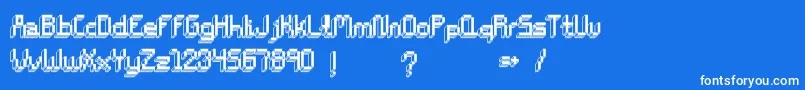 Police ChiptunesBold – polices blanches sur fond bleu