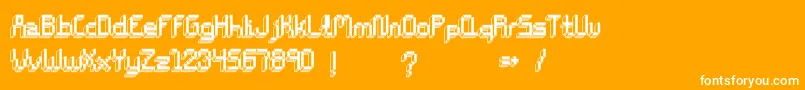 フォントChiptunesBold – オレンジの背景に白い文字