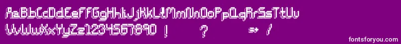 fuente ChiptunesBold – Fuentes Blancas Sobre Fondo Morado