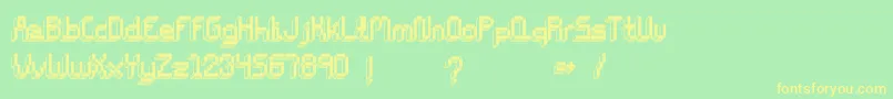 Шрифт ChiptunesBold – жёлтые шрифты на зелёном фоне