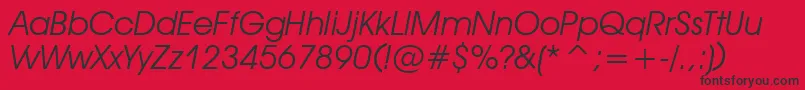 Шрифт DeckerItalic – чёрные шрифты на красном фоне
