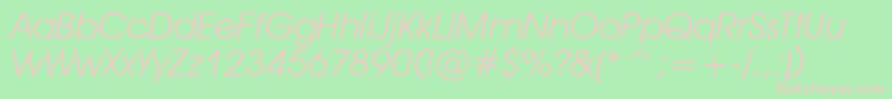 DeckerItalic Font – Pink Fonts on Green Background