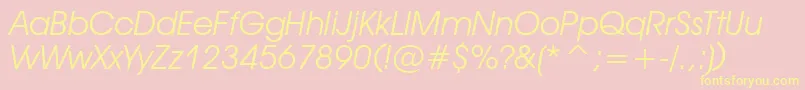 DeckerItalic Font – Yellow Fonts on Pink Background