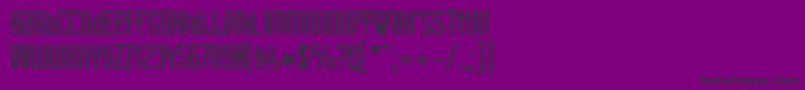 Шрифт KandideUnicase – чёрные шрифты на фиолетовом фоне