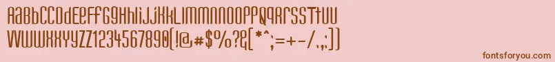 KandideUnicase Font – Brown Fonts on Pink Background