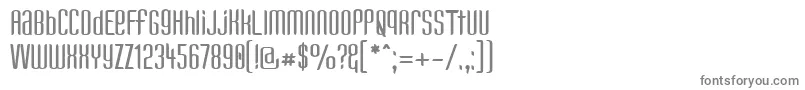 フォントKandideUnicase – 白い背景に灰色の文字