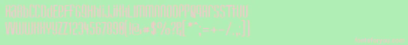 KandideUnicase Font – Pink Fonts on Green Background